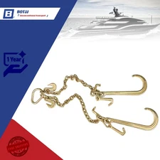 New 3/8 x 2´ Grab Hook Tractor Car Wrecker Truck V Type Tow Chain J Hook 0900134