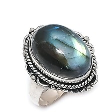 Labradorite Gemstone 925 Sterling Silver Jewelry Ring Size 9 Gift for Her m542