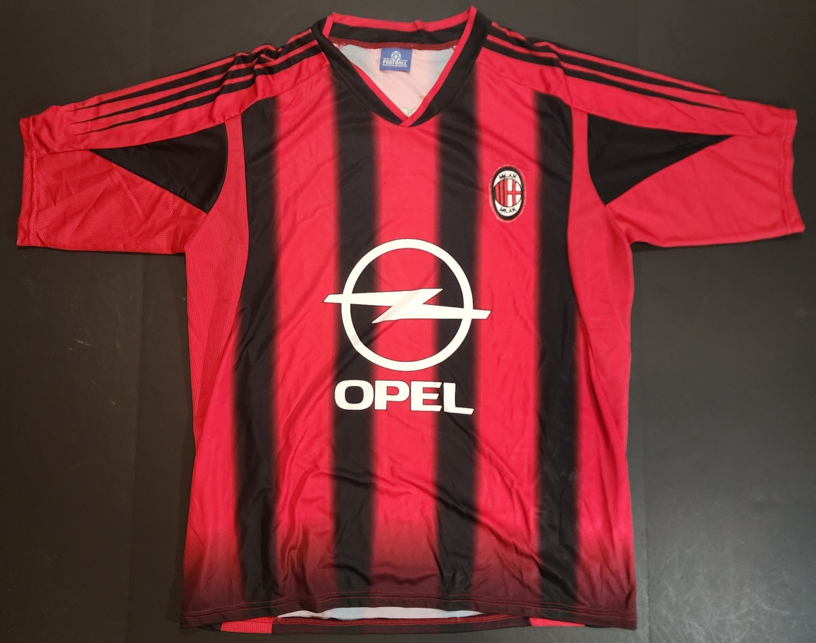 AC Milan Jersey XL Opel Shevchenko #7 Red Black NWT No Tags Vintage Football Kit