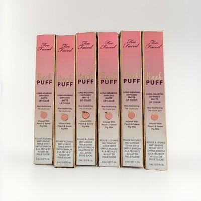too faced peach puff long wearing diffused matte lip color assorted pick 1