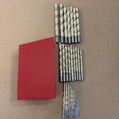 Craftsman 1/16'' - 1/2'' Drill Index 29 piece red steel index Vintage USA made