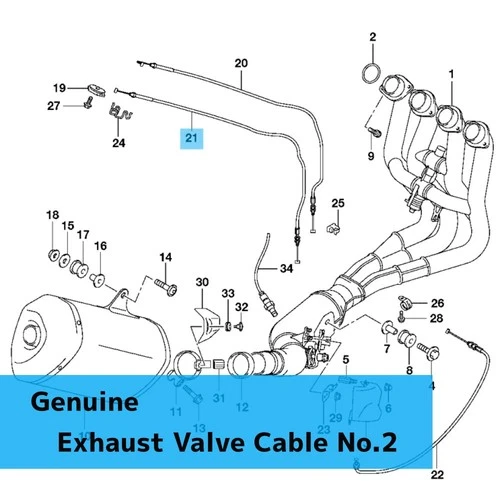 CABLE,EXH VALVE NO.2