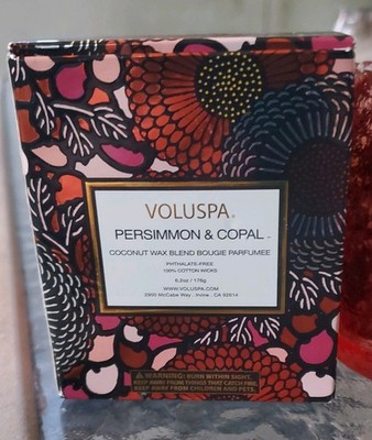 Voluspa Persimmon & Copal 6.2oz Candle Japonica Retired Collection NIB