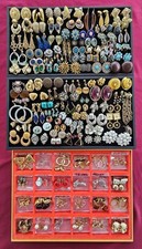 HUGE 121 Pair Clip Earring LOT St. John Napier Trifari Krementz Hilfiger Coro +