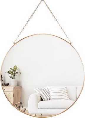 Luxurious 11.8-Inch Wall Mirror with Velvet Back   Perfect for Any Room