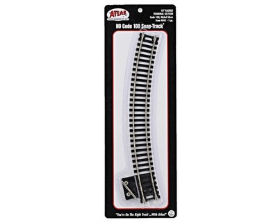 Atlas ATL845 HO-Gauge Code 100 Snap-Track 18'' Radius Curve Terminal