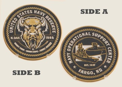 Navy Reserve NDak 1889 Fargo ND Operational Support Center Challenge Coin  1#13