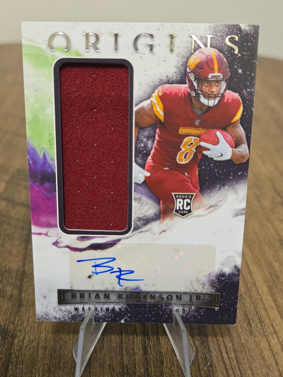 2022 Panini Origins - Rookie Jumbo Jersey Autographs Brian Robinson Jr. #180 