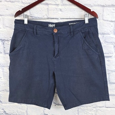 Mugsy Morgan Shorts Men 9'' inseam Navy Blue Chino Stretch Performance Size 34