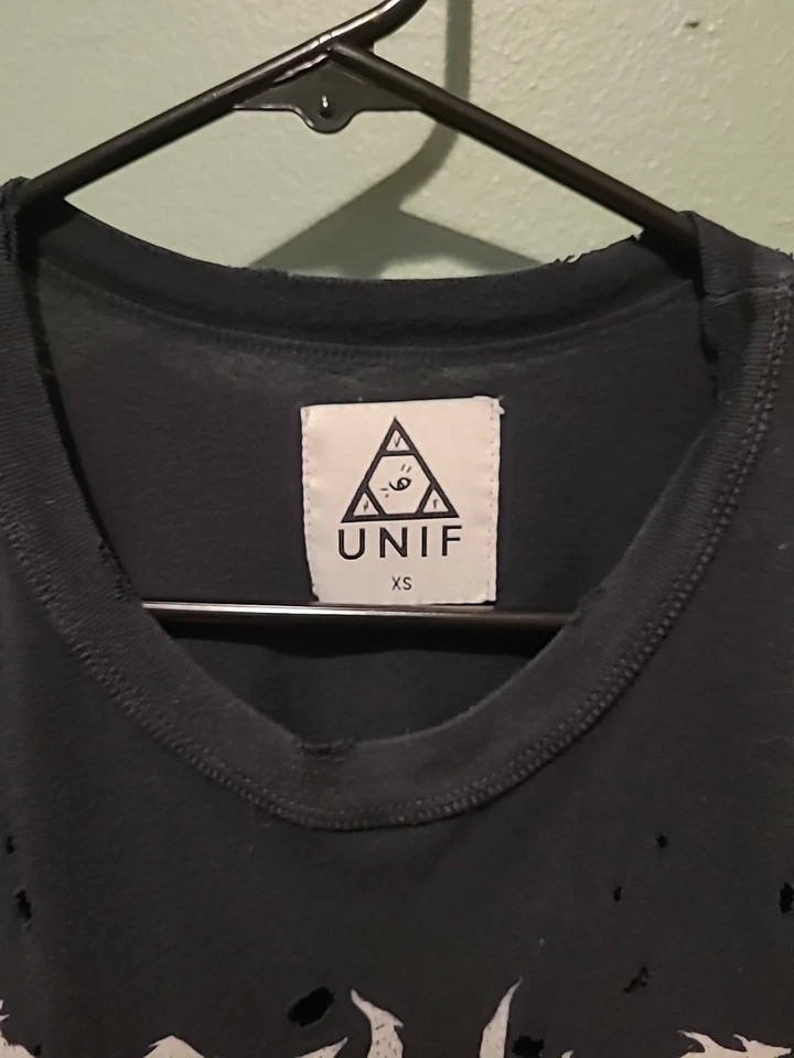 Camiseta sin mangas RARA UNIF Death Meowtal Distressed leer descripción para mujer XS Foto 4 de 4