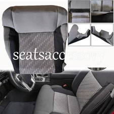 Driver Side Bottom Cloth Seat Cover Gray/Black For 2014 2015-2021 Toyota Tundra