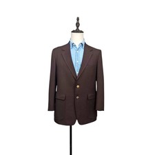 Vintage 70s Pecan Brown Blazer Sport Coat Jacket Vtg 1970s Atomic Disco Mod 40 S