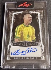 RONALDO NAZARIO 1 Of 1 2025 LEAF SPORTS HEROES ACETATE AUTO 1/1  #BA-RN1 Soccer
