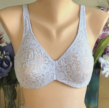 WACOAL 34D Lilac Purple Halo Lace Full Figure Underwire Unlined Bra #65547