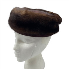 Womens Fur Evening Church Dress Hat 1950's 1960's