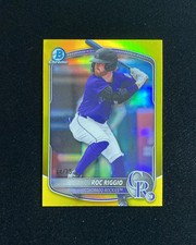 2025 Topps Bowman Draft Chrome Roc Riggio 14/75 Yellow Refractor #BDC-19 QI95