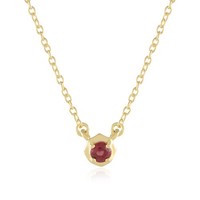 Cavill Rubin Halskette 0,25Ct Vergoldet 925 Sterlingsilber Damen Schmuck