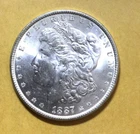 1887 Morgan Dollar- Nice Brilliant Uncirculated  silver dollar Lustrous & White‼