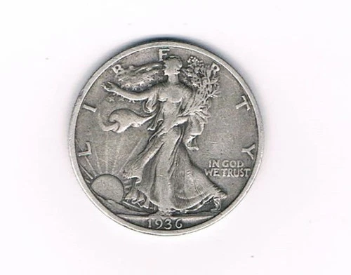 1936 S Walking Liberty Half Dollar 90% Silver XF++ condition. Inv#206