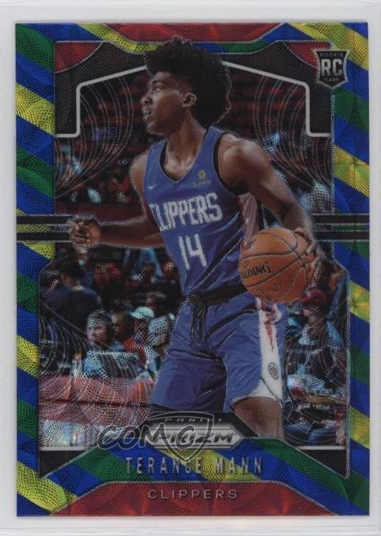 2019-20 Panini Prizm Choice Blue Yellow & Green Terance Mann #296 Rookie RC 0s5s