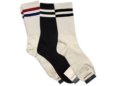 3 Pairs Stripe Pattern Half-Crew Socks for Men
