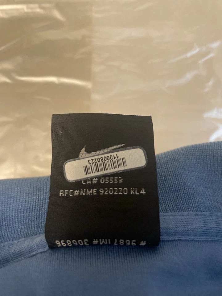 Polo de golf Nike 100 % algodón para hombre azul con rayas blancas y amarillas y verdes talla XXL Foto 4 de 4