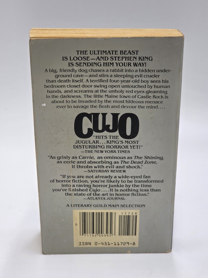 Vtg 1982 paperback book • STEPHEN KING • CUJO • 1st edition 1st print DOG HORROR | eBay