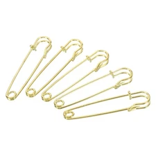 Safety Pins 2.95 Inch Large Metal Sewing Pins Gold Tone 20Pcs