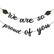 2026 Graduation Decorations Banner - Party Large, black