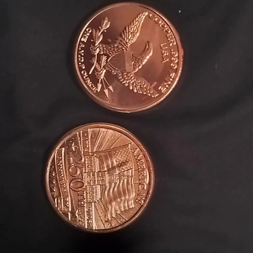 America 250th  1 Oz  .999 Copper Round 1776-2026 Anniversary