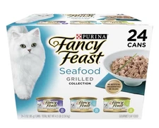 Fancy Feast Grilled Wet Cat Food  Seafood Collection   (Pack of 24) 3 oz. Cans