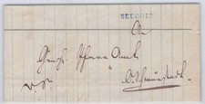 Baden 1851 Faltbrief mit L1 BEUGGEN in blau 306