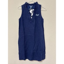NWT Tommy Bahama x MLB Tampa Bay Rays 100% Linen Dress XS Baseball Coastal
