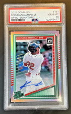 Kristian Campbell 2025 Donruss Optic Silver Rated Prospect Auto #151 PSA 10