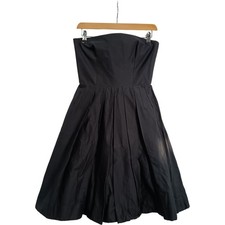 Dolce & Gabbana Strapless Pleated Dress Authentic UK8 Womenswear Cotton Preloved