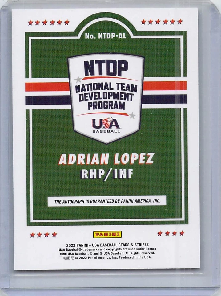 2022 Panini USA Baseball Stars & Stripes - National Team Development Program... - Image 2 of 2