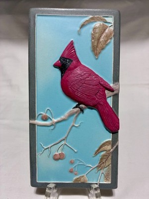 John Beasley Medicine Bluff Studio 4x8 Art Tile with popular Cardinal theme