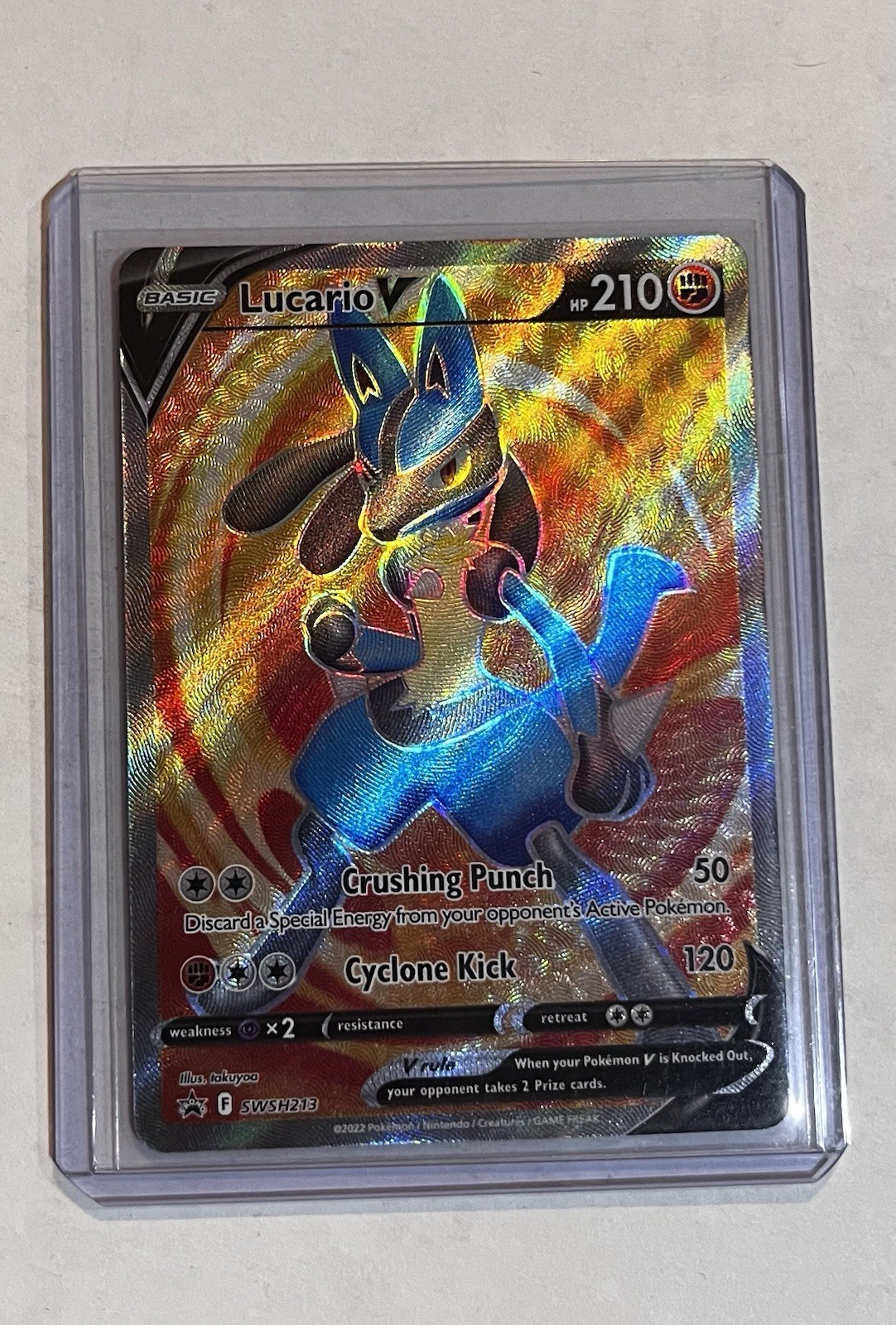 Pokémon TCG Lucario V SWSH Black Star Promos SWSH213 Holo Promo NM