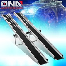 Portable 4.5'-8' Adjustable Length Aluminum Telescopic Wheelchair Ramps Pair