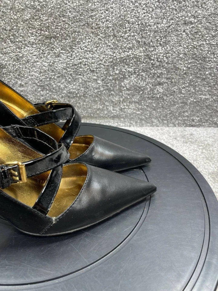 Туфли на каблуках женские Giuseppe Zanotti размер 37,5 ЕС 7 США насос черные с заостренным носком на шпильке - Изображение 2 из 4