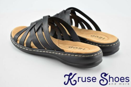 Izod Womens Slaight Black Slip On Sandals Select Size - Picture 6 of 11