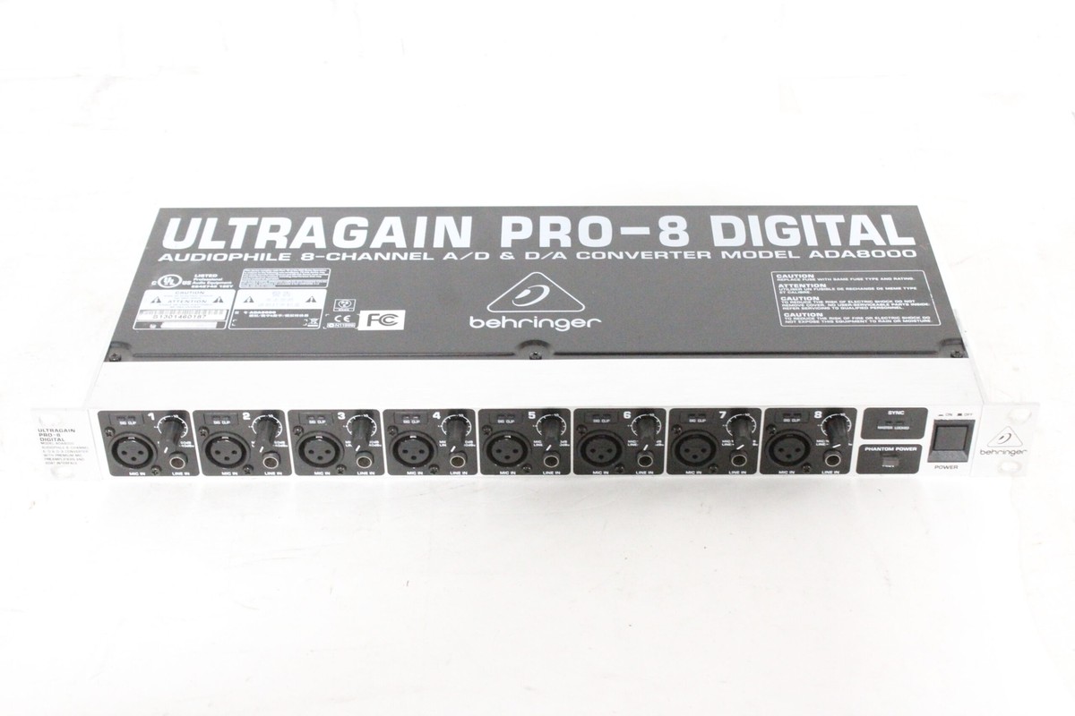 Behringer ADA8000 Ultragain PRO-8 Digital 8-Channel A/D-D/A 