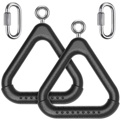 2 anillos de barra de columpio trapecio con mosquetones para exteriores