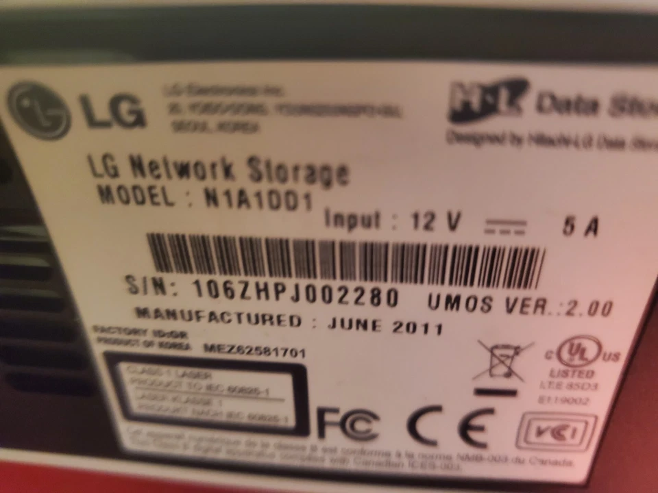 LG NAS N1ADD1 Network Attached Storage - Image 3 of 4