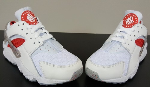 CRÁTER NIKE AIR HUARACHE PREMIUM BLANCO NARANJA ROJO DR0449-100 (MUJER TALLA 6.5) - Imagen 6 de 17
