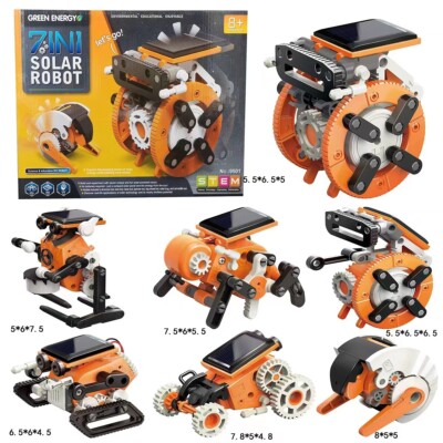 DIY assembled toys, seven in one, self-installing solar robot, intelligent robot