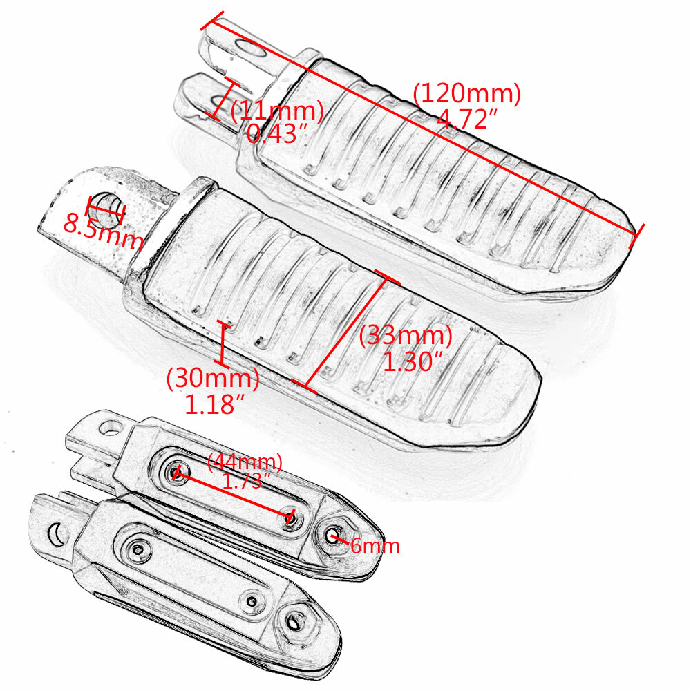Front Footrest Foot Pegs FitFor Suzuki Katana GSX650F GSXR1100