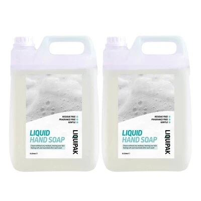 Liquipak LIQUID HAND SOAP 10l Fragrance Free Gentle on Skin Smooth Soap 10 litre