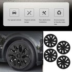 <!--F#f_0-->4PCS 18in Wheel Hub Cap Gloss Black Fully Wrapped Wheel Rim Hubcap Part For<!--F/-->