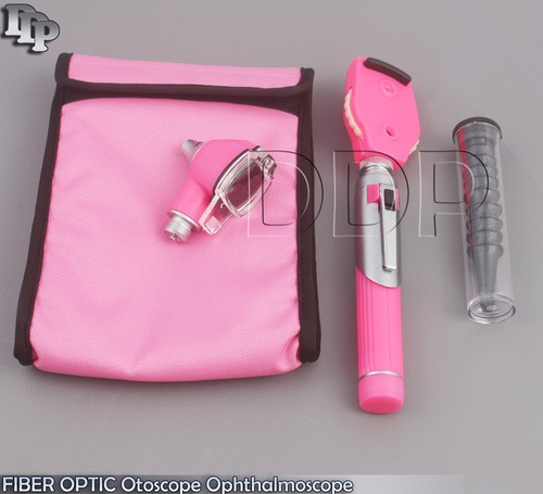 Kit Otoscope + Ophthalmoscope LED Diagnostic ORL - Neuf, Fibre Optique, Couleur Verte